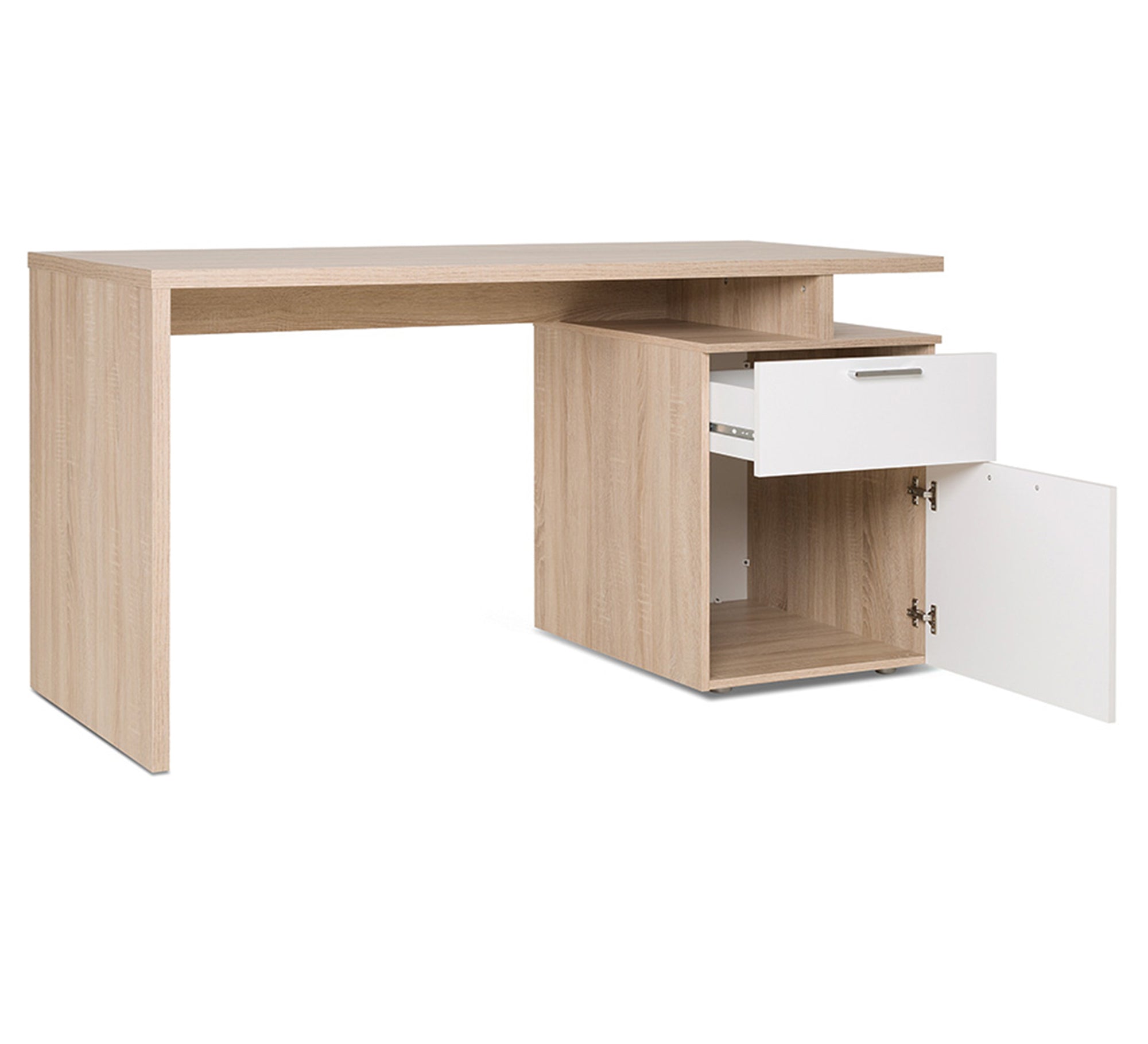 Wooden work desk with side storage units and a stylish design - Vitrine Furniture - Furniture