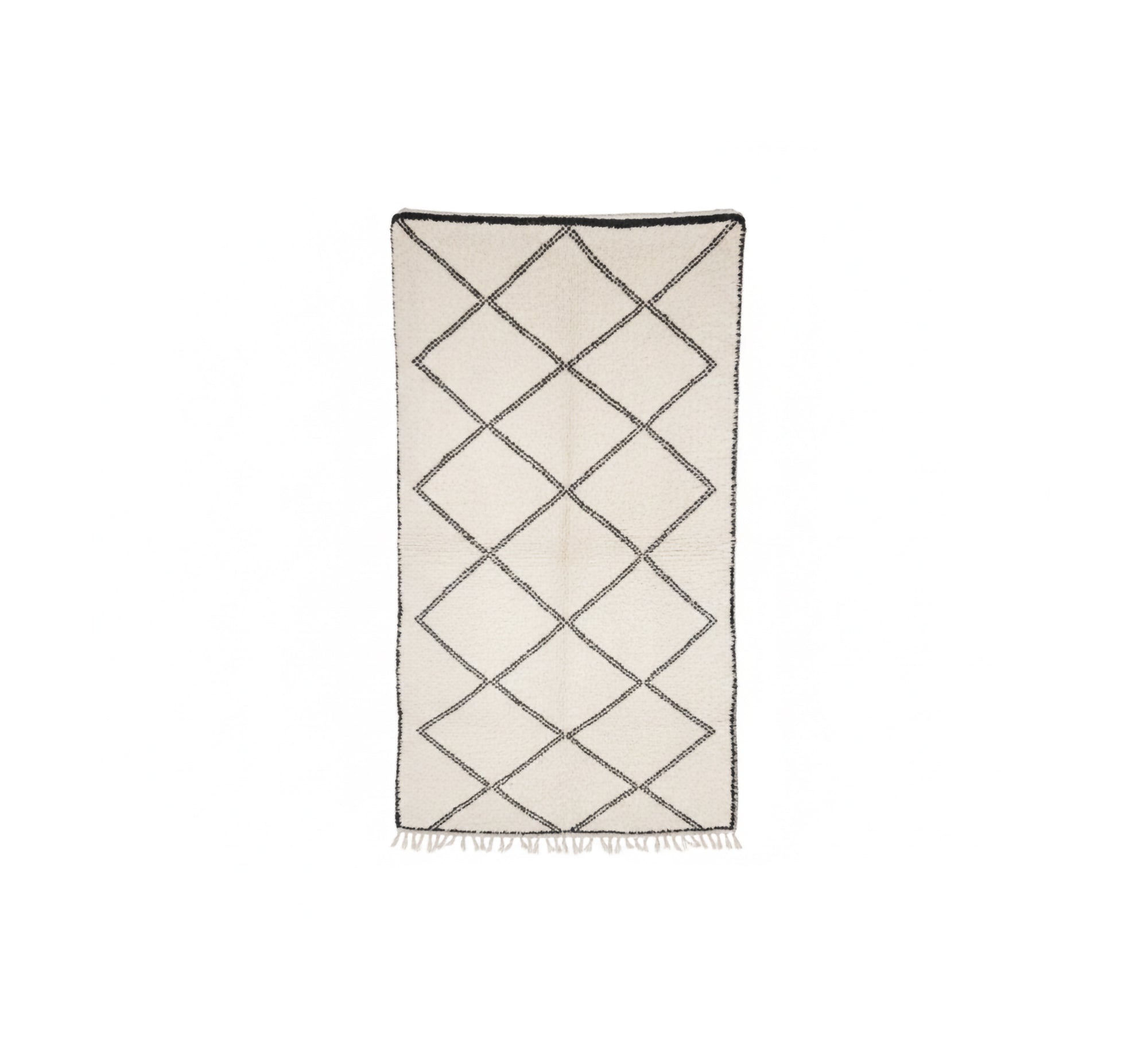 Wool rug with a simple diamond pattern - Vitrine Furniture - Accessories