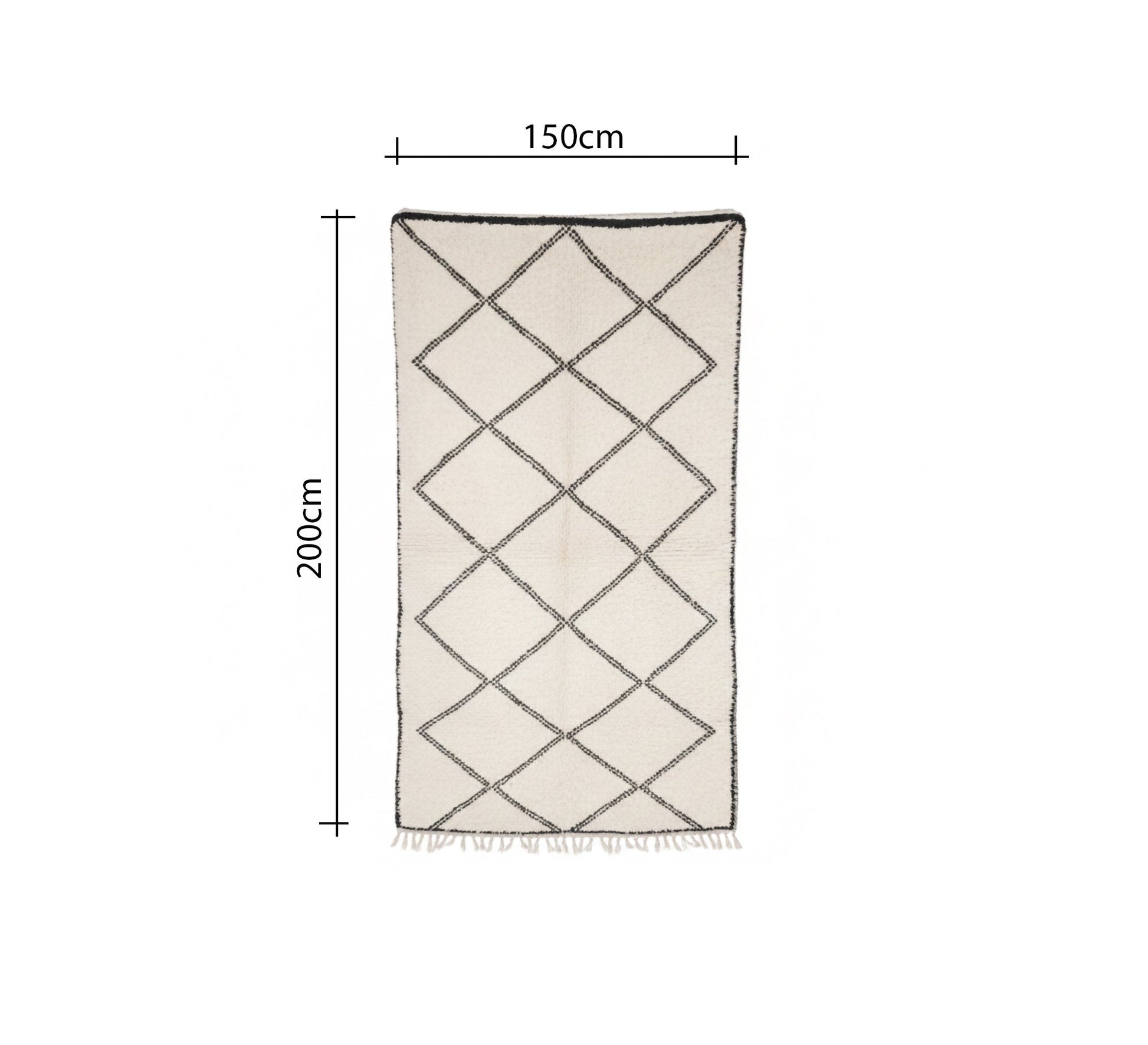 Wool rug with a simple diamond pattern - Vitrine Furniture - Accessories