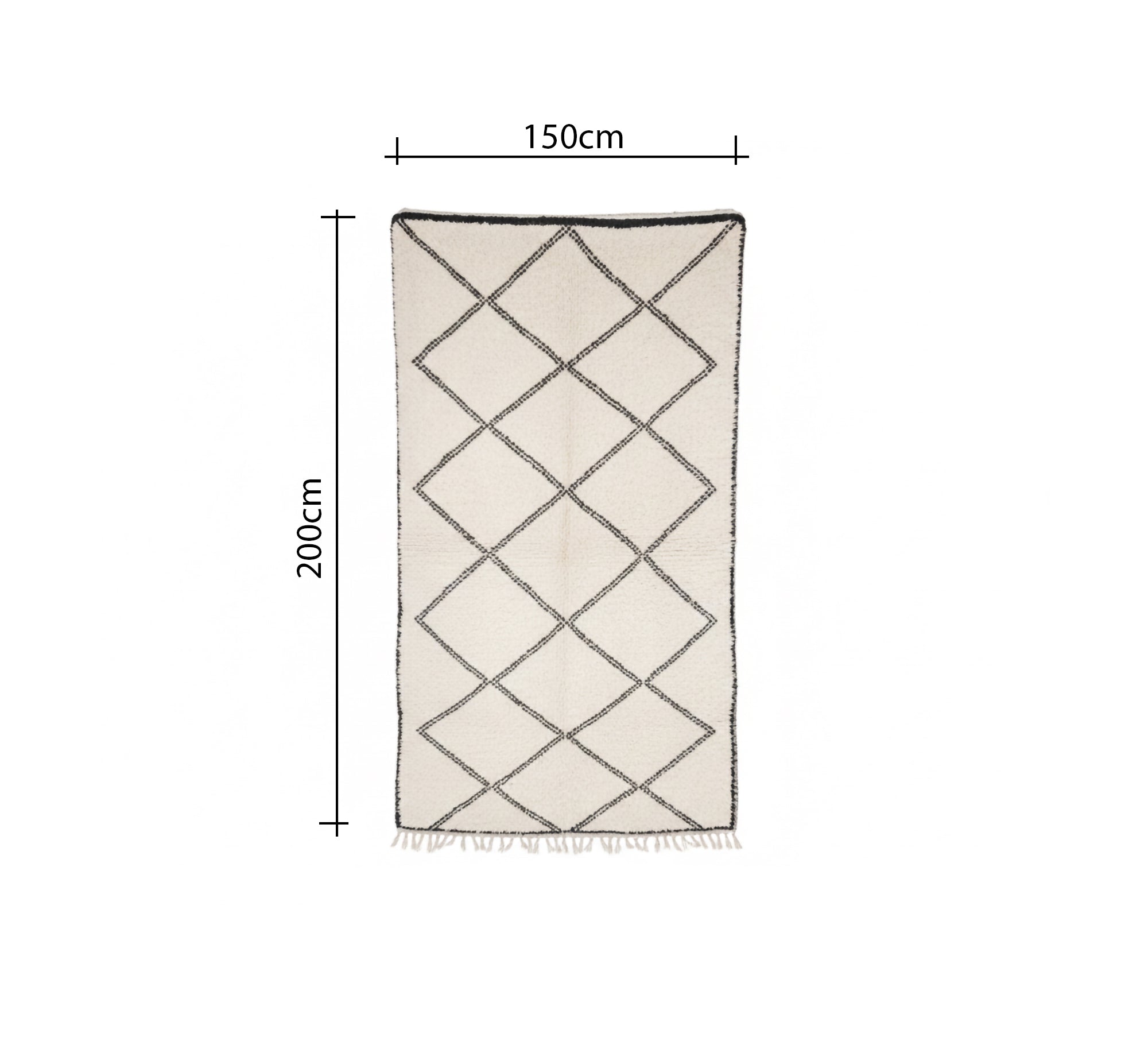 Wool rug with a simple diamond pattern - Vitrine Furniture - Accessories