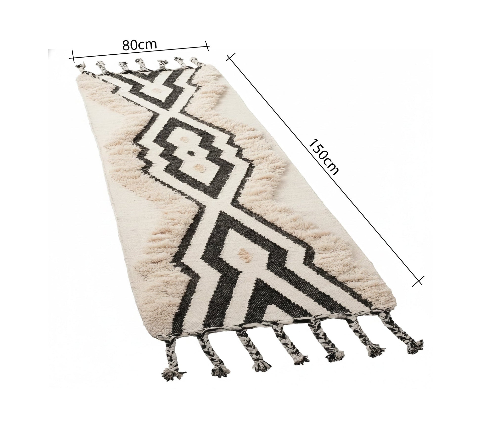 Wool rug with beige and brown patterns - Vitrine Furniture - Accessories