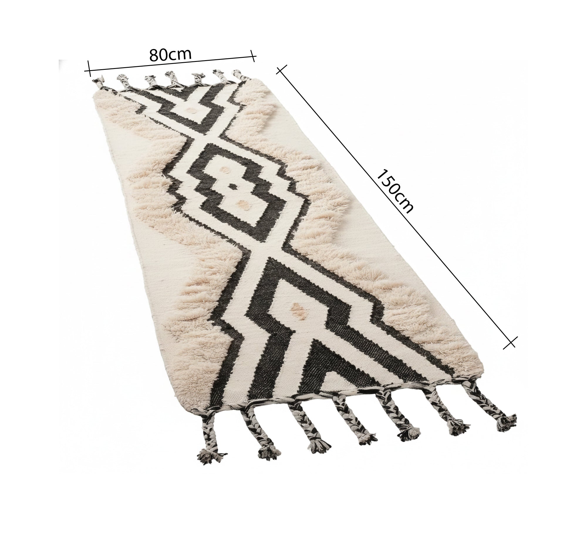 Wool rug with beige and brown patterns - Vitrine Furniture - Accessories