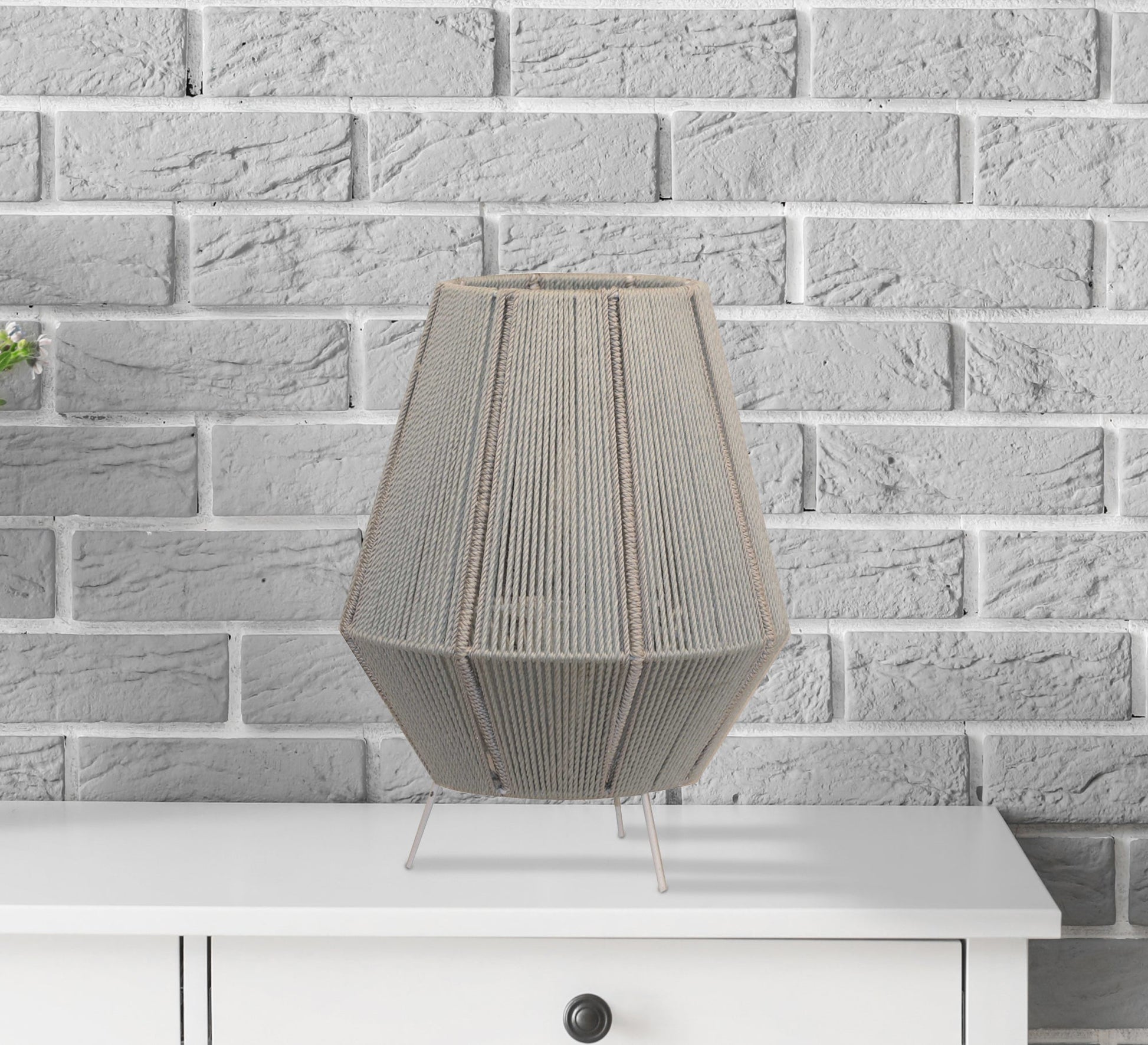 Woven string table lamp - Vitrine Furniture - Lighting