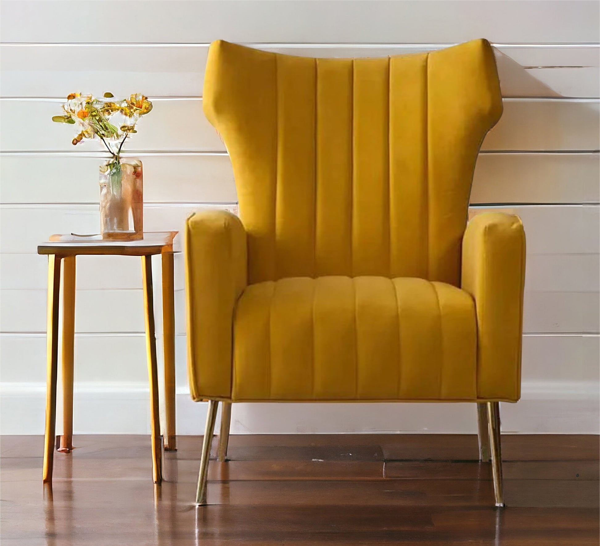 Yellow decorative armchair - Vitrine Furniture - Furniture