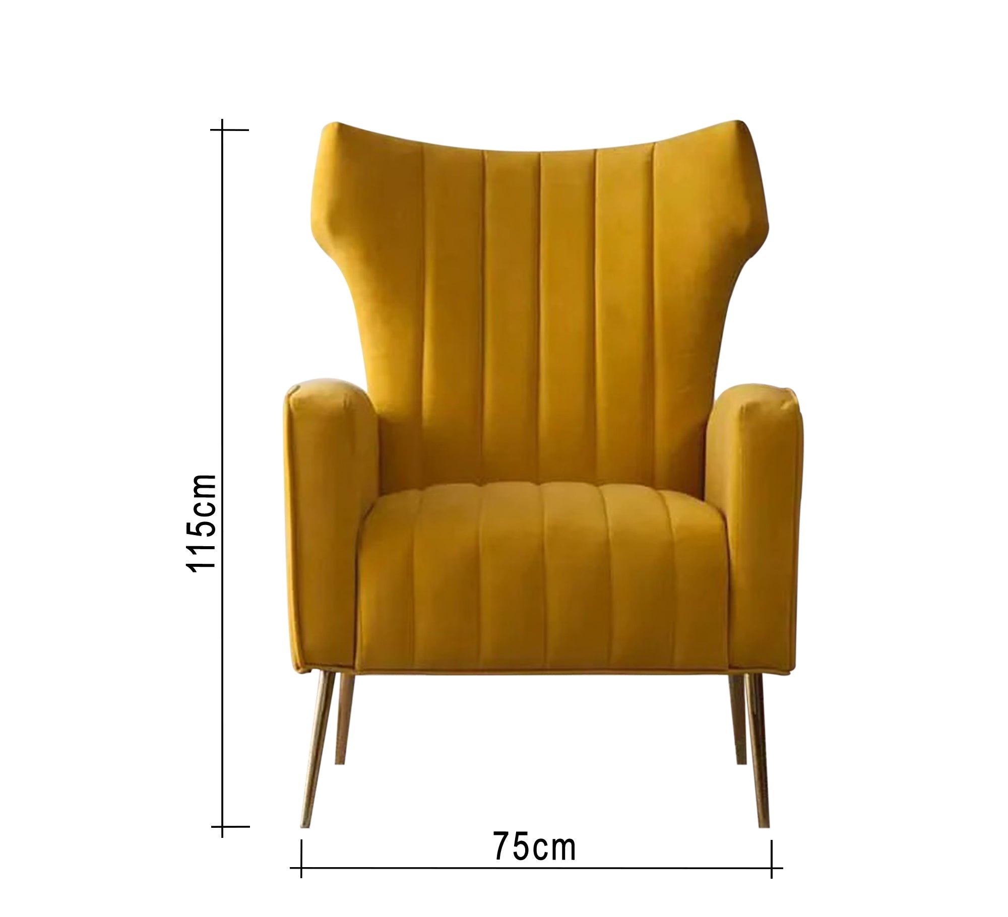 Yellow decorative armchair - Vitrine Furniture - Furniture