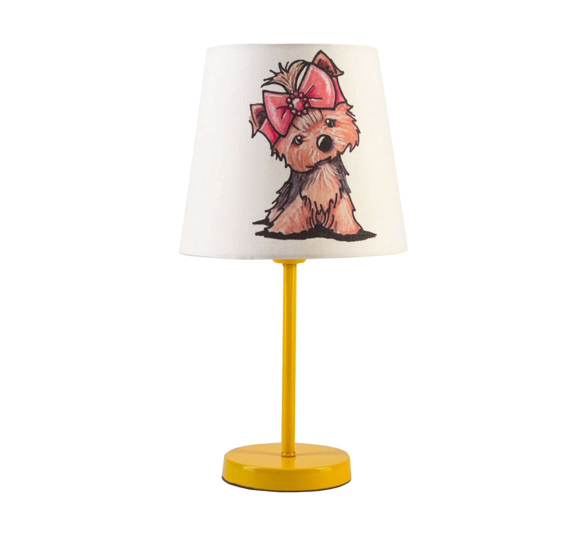 Yorkshire Terrier Lamp: Cute and cuddly design with a golden base - Vitrine Furniture - Lighting