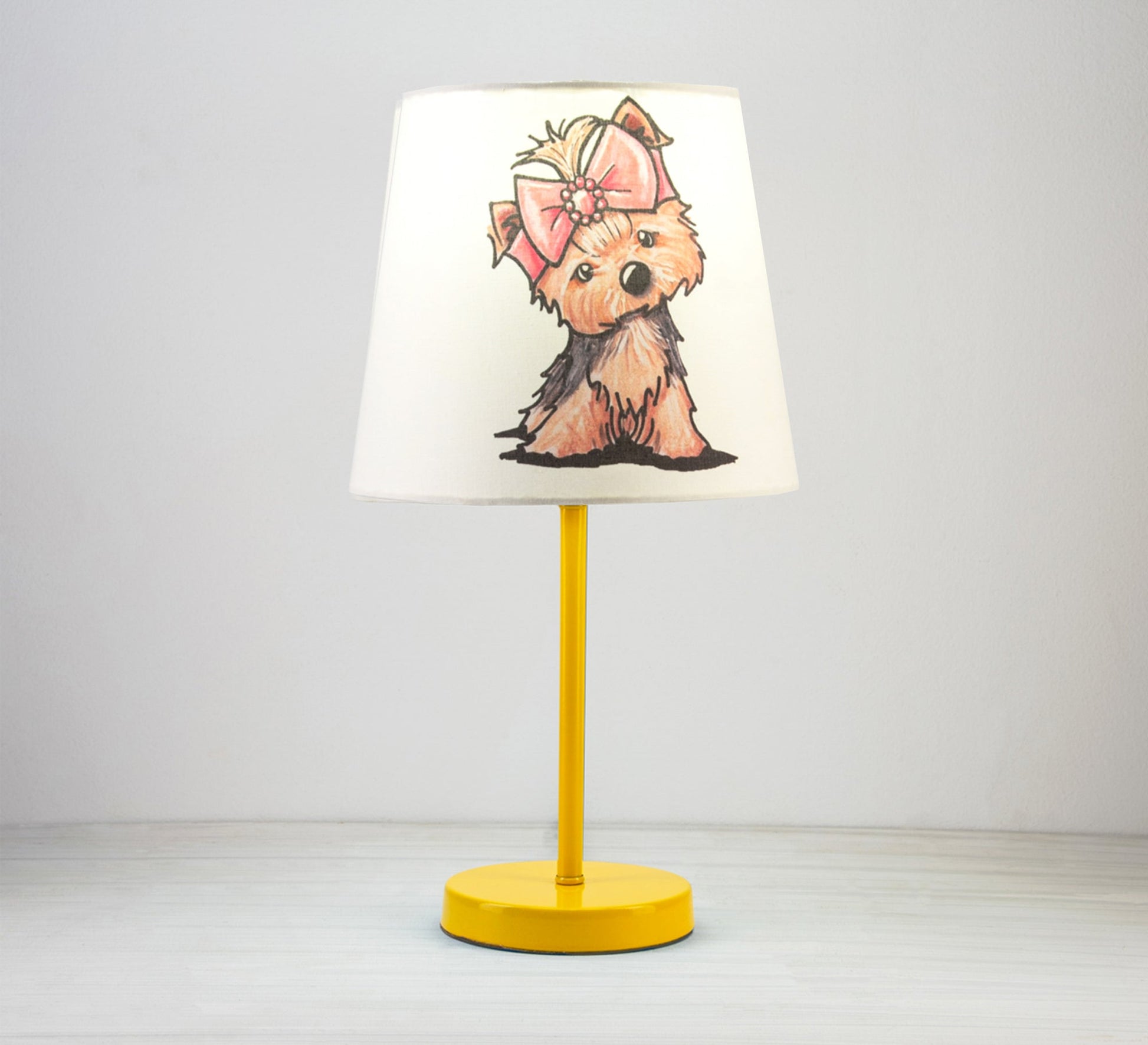Yorkshire Terrier Lamp: Cute and cuddly design with a golden base - Vitrine Furniture - Lighting