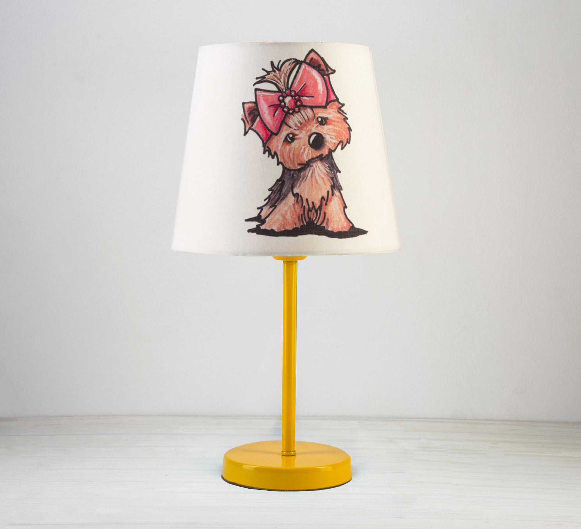 Yorkshire Terrier Lamp: Cute and cuddly design with a golden base - Vitrine Furniture - Lighting
