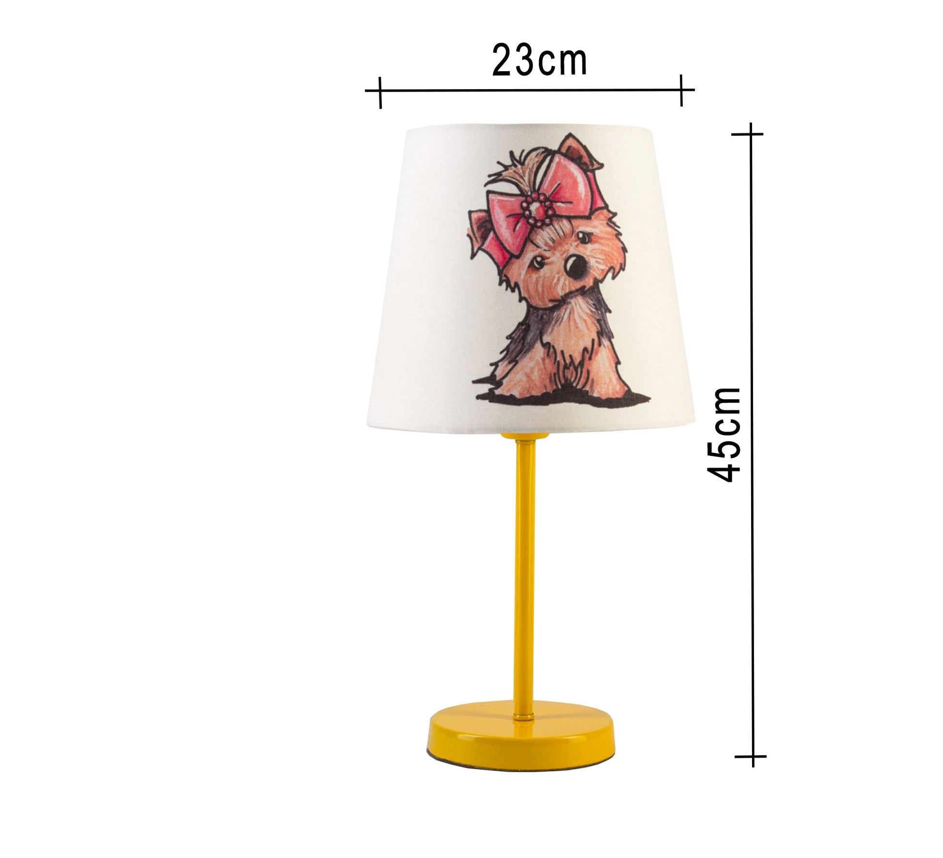 Yorkshire Terrier Lamp: Cute and cuddly design with a golden base - Vitrine Furniture - Lighting