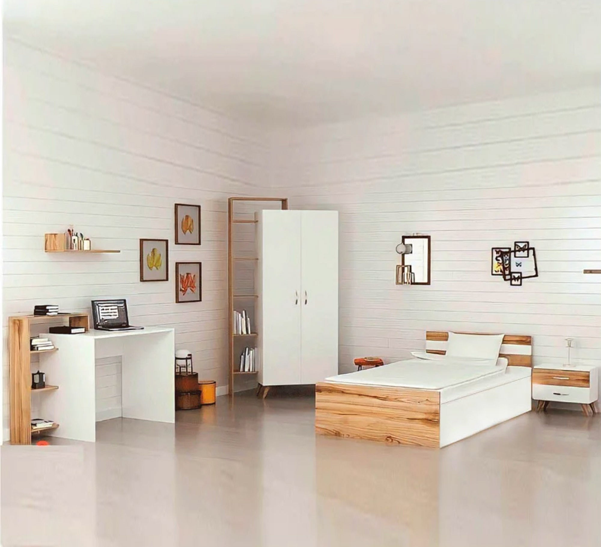Youth bedroom in white - Vitrine Furniture - Kids Rooms