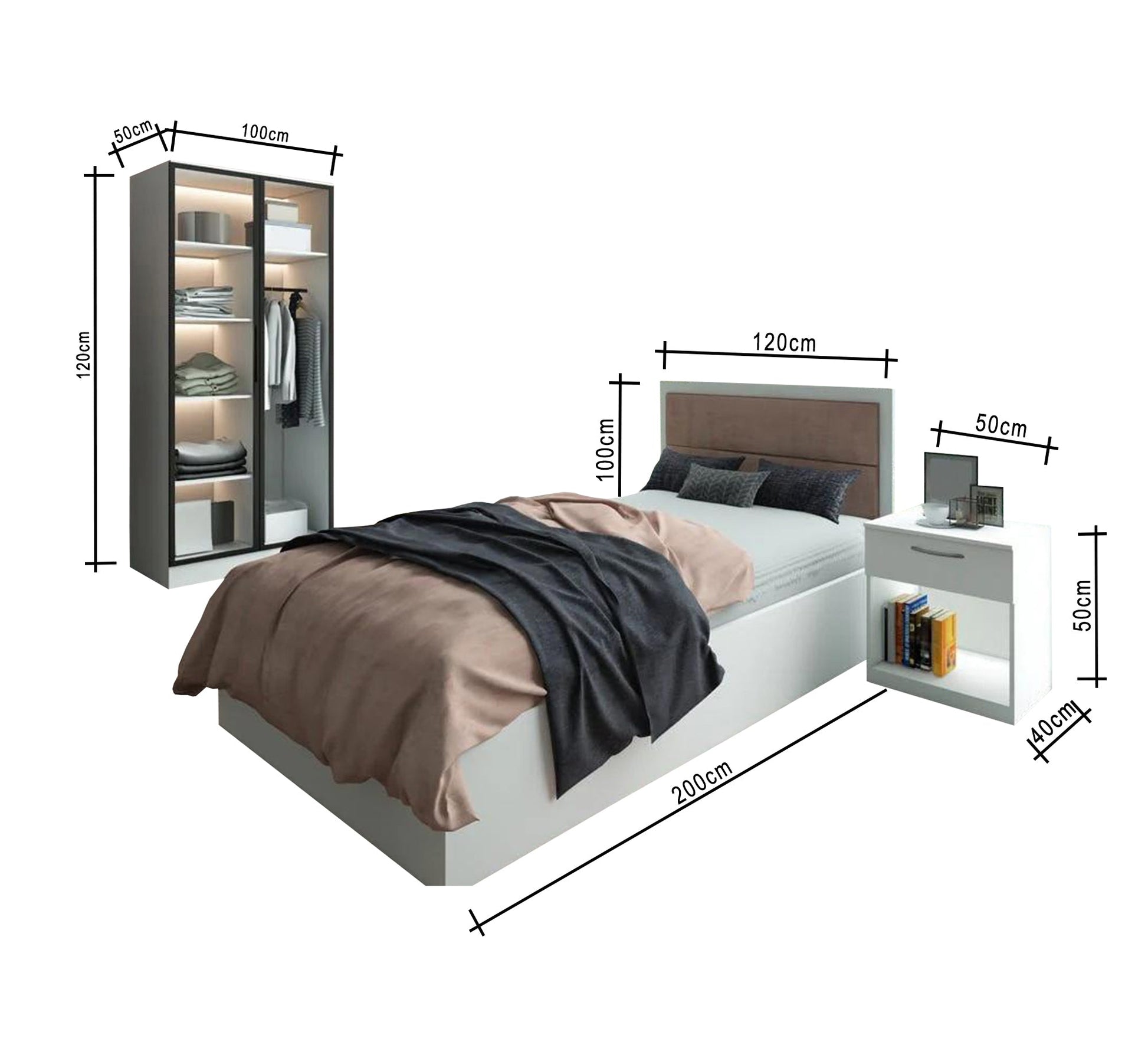 Youth bedroom with a small closet - Vitrine Furniture - Furniture