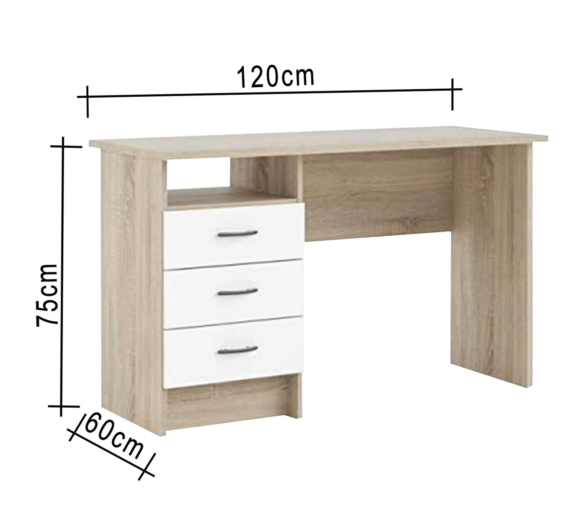 Youth Desk: Stylish Beige Wood, Modern & Durable - Vitrine Furniture - Kids Rooms