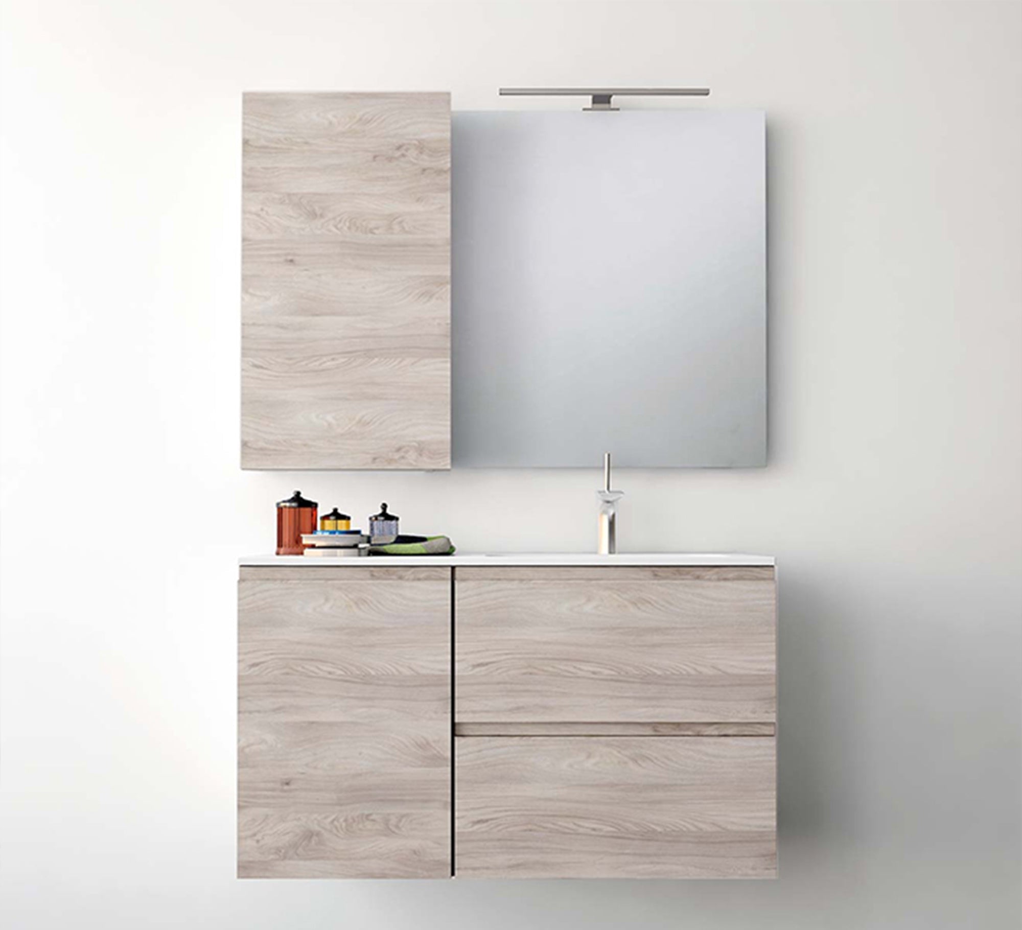 Zenith Light Beige Elegant Bathroom Sink Unit - Sleek & Modern - Vitrine Furniture - Furniture