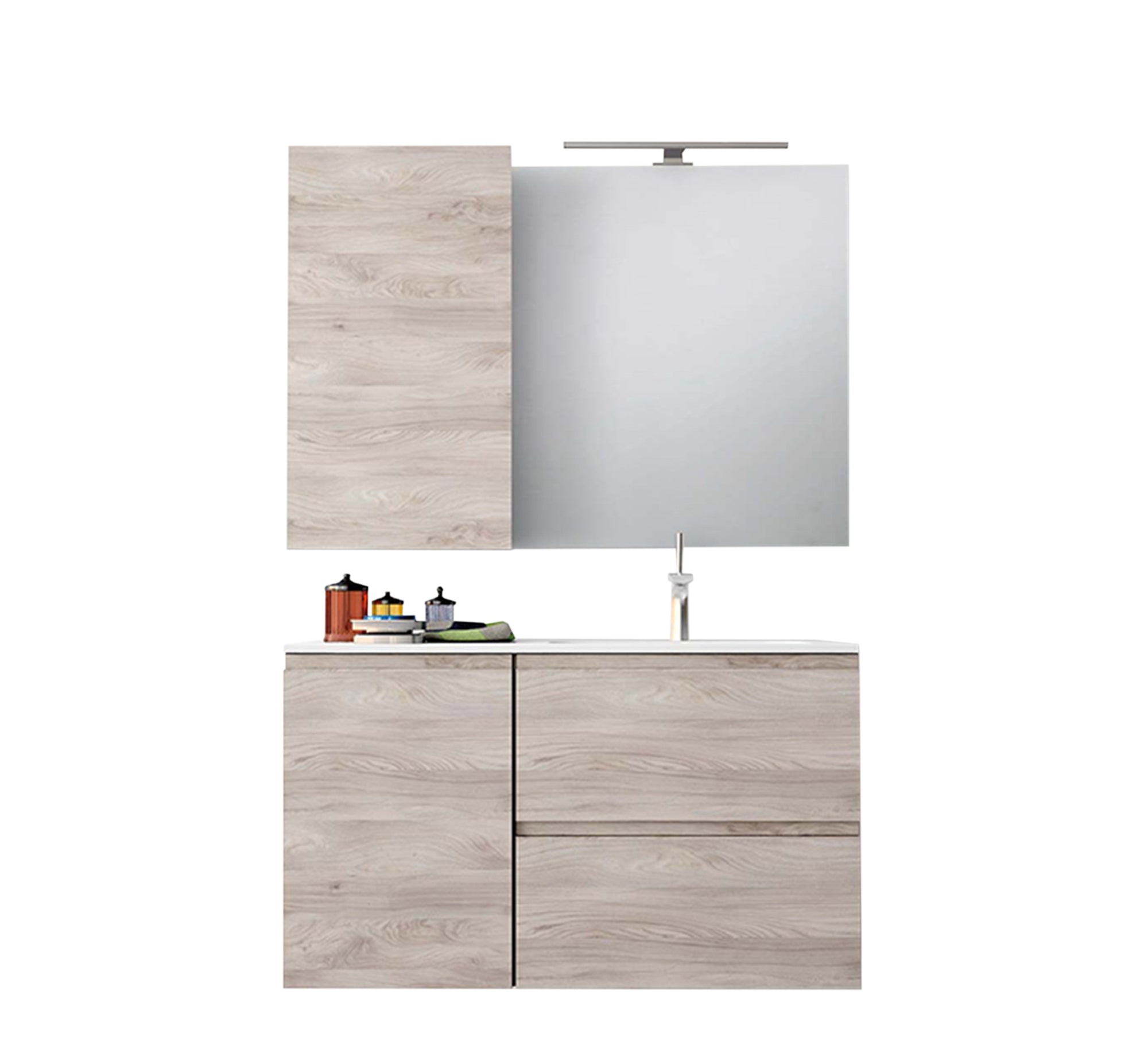 Zenith Light Beige Elegant Bathroom Sink Unit - Sleek & Modern - Vitrine Furniture - Furniture
