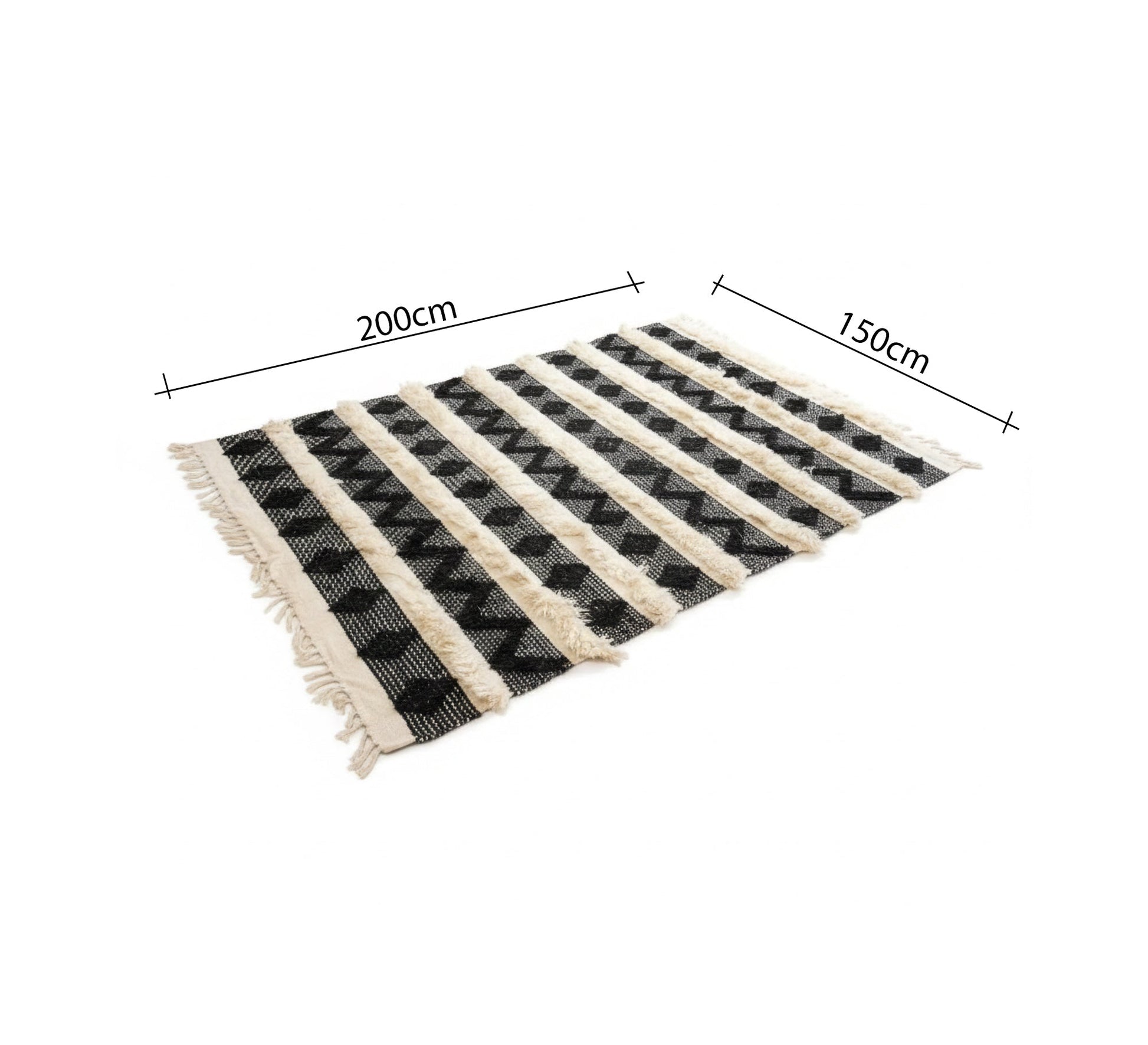 Zigzag and fringed rug - Vitrine Furniture - Accessories