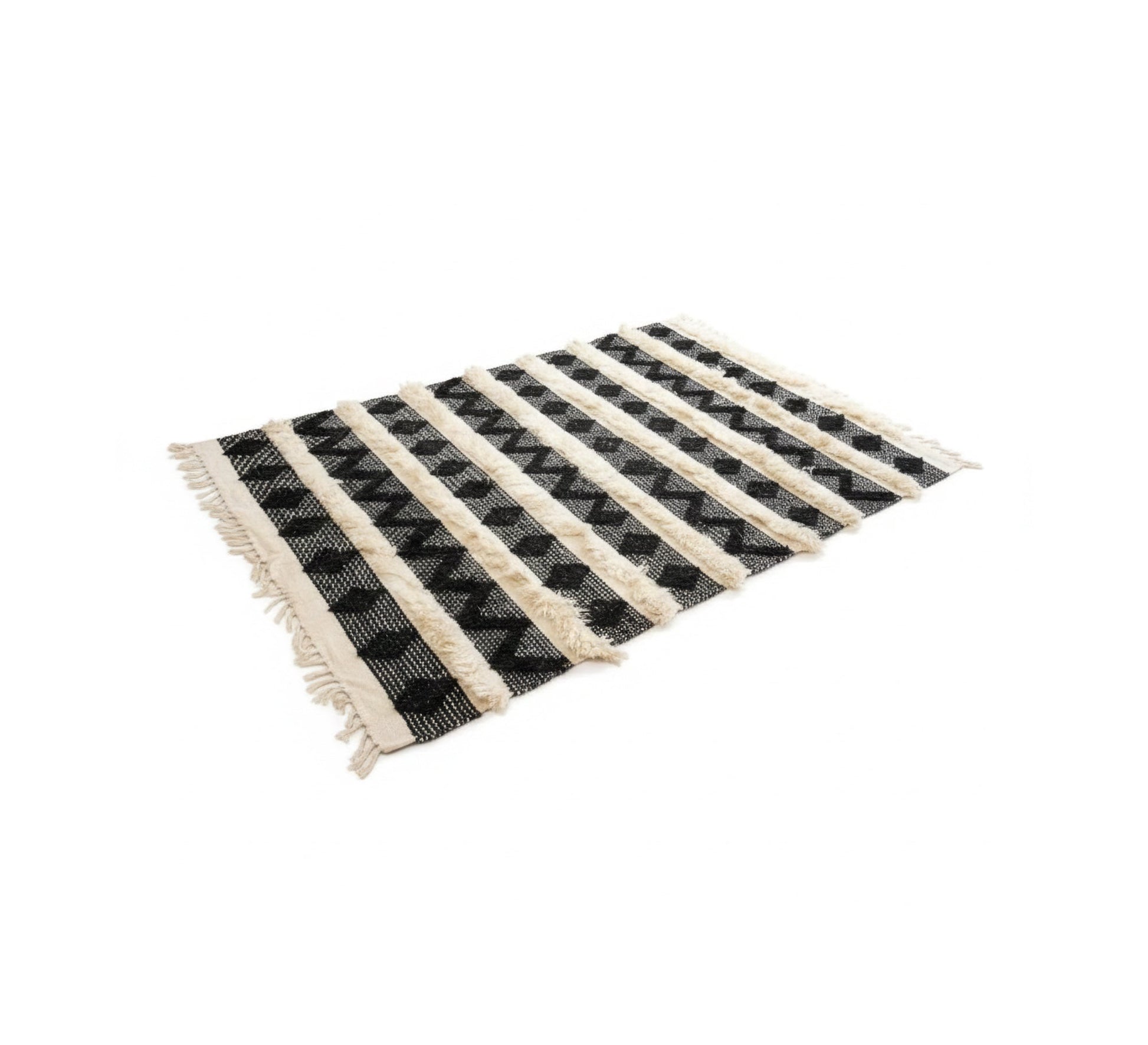 Zigzag and fringed rug - Vitrine Furniture - Accessories