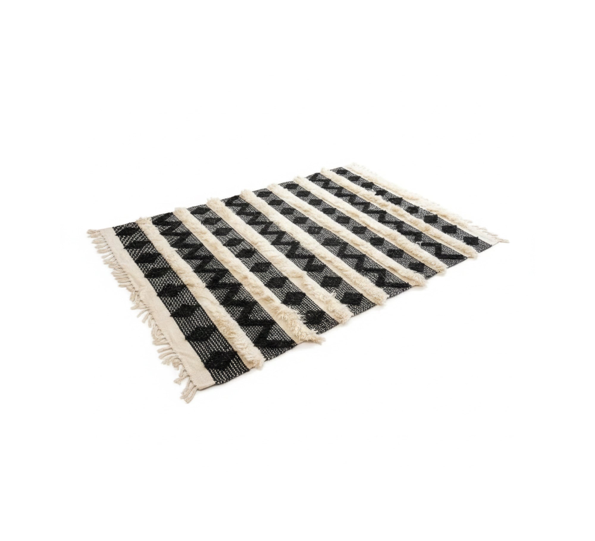 Zigzag and fringed rug - Vitrine Furniture - Accessories